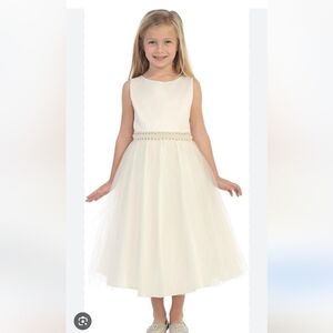 Couture Princess Kids Pearls Trimmed Necklace Dress